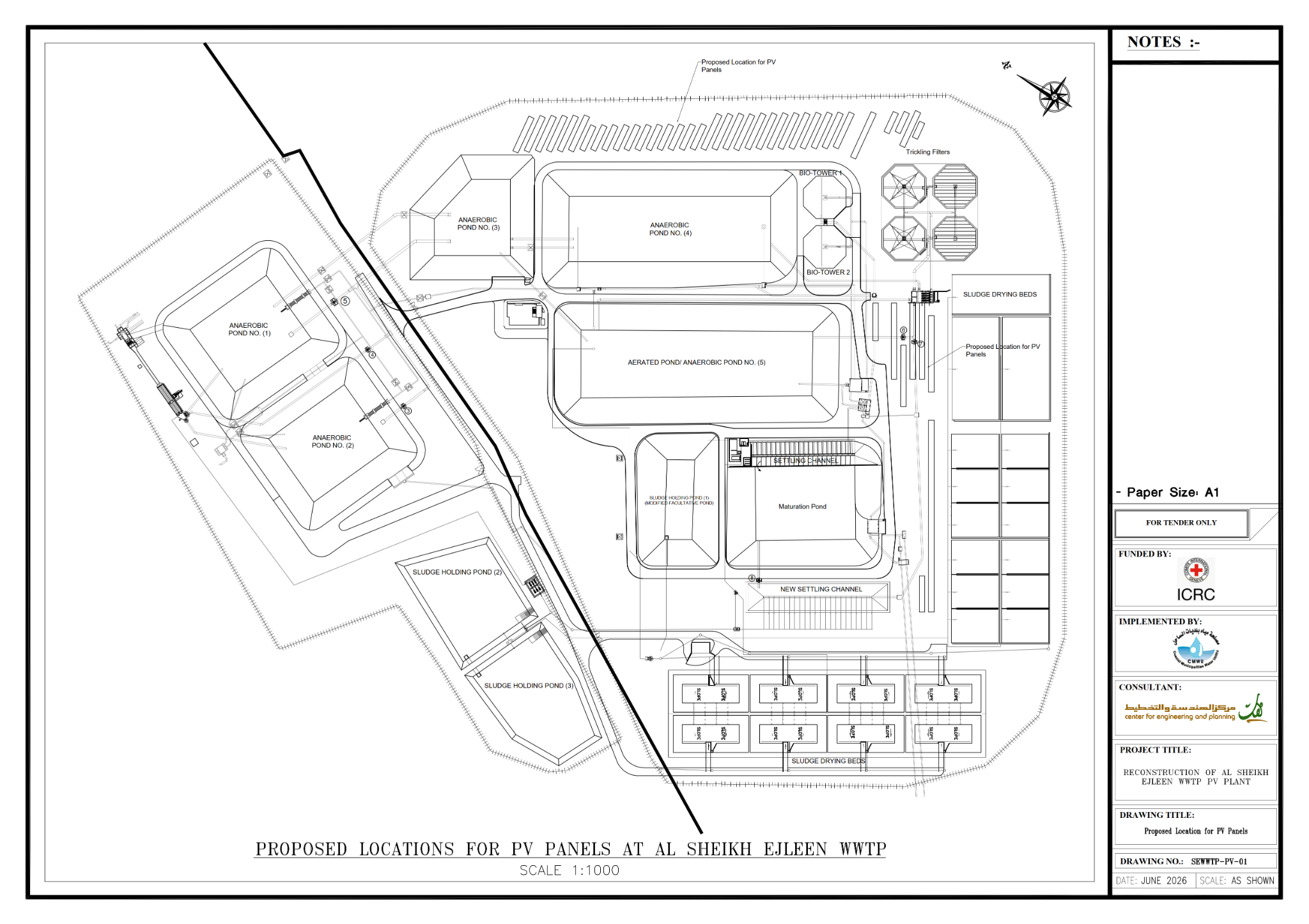 Design and Tender Documentation for Al Sheikh Ejleen WWTP Solar PV Plant — project image