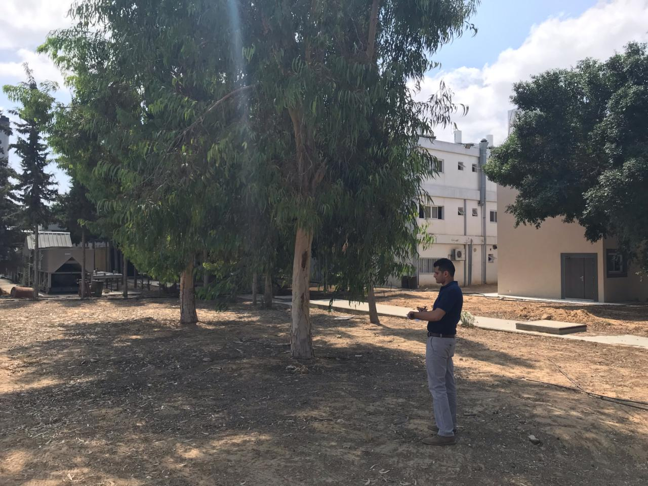Site visit to the grounds of Gaza European Hospital for the solar energy system environmental review