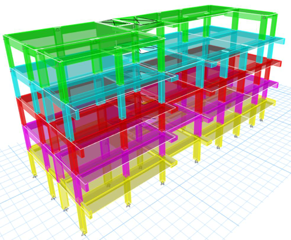 Three-dimensional structural model of the PMRS building